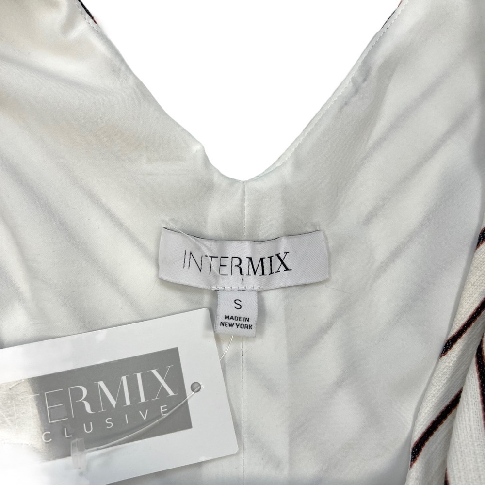 Intermix Lenny Striped Peplum Tailored Cotton Top Size S - Picture 4 of 10